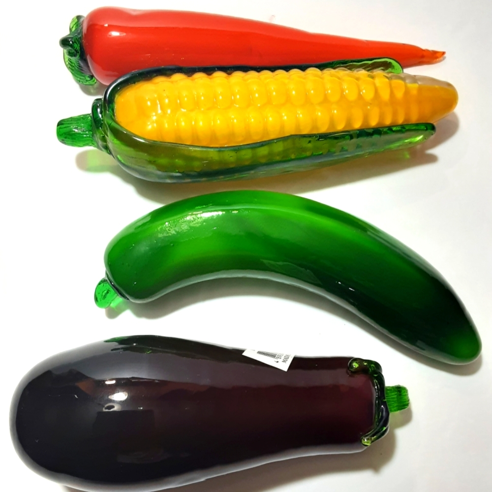 Blown  Glass Vegetables Art 🌽 🥕🥒 🍆